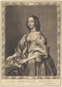 Rachel, hraběnka z Middlesexu od Pierre Lombard after Sir Anthony van Dyck