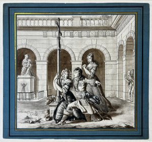 Ludvík XIV. při prosbě Louisy de La Vallière v karmelitánském klášteře v Chaillot