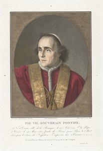 Portrét Paus Pius VII Pius VII. suverénní pontifik (titul na předmětu) od Pierre Michel Alix