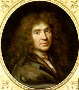 Portrét Moliera (1622-1673) Jean Baptiste Poquelin. Olej na plátně. Velikost: 0,55 x 0,48. Obraz Pierra Mignarda (1612-1695) kolem roku 1658. Chantilly. Muzeum Conde. - Portrét Molièra (1622-1673) Jean Baptiste Poquelin. Olej na plátně. 0,55 x 0,48. Painti