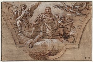 Návrh na dekoraci stropu od Pierre Mignard