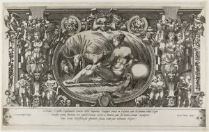 Nymfa z Fontainbleau, 1554 od Pierre Milan
