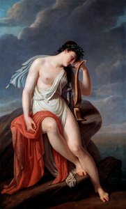 Sapfó na Lefkadském útesu, počátek 19. století. od Pierre Narcisse Guérin Baron