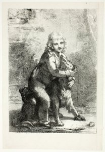 Dítě se psem od Pierre Paul Prud