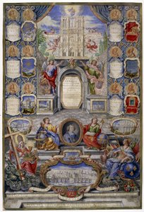 Alegorie kostela v Paříži u příležitosti odvolání Edit of Nantes dne 18. 10. 1685 otec Jouvency přednesl kázání na koleji v Clermontu v prosinci 1685 v medailonu pařížský archheveque, Harlay de Chanvallon, který povzbudil