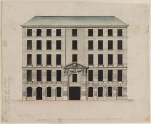 Fasáda Mont-de-Piété na rue des Blancs-Manteaux od Pierre Payen