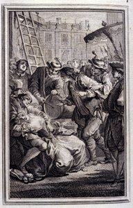 Belphegor - v “”Příběhy a povídky ve verších”” od Jean La Fontaine. 1776. Ilustrace P. P. Choffard.