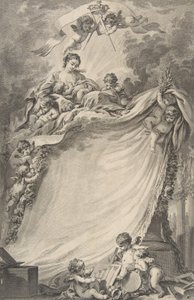 Diplom svobodných zednářů z Bordeaux, po François Boucher, 1766. od Pierre Philippe Choffard