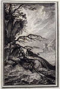 Snoubenka krále Garbe - v "" Příběhy a zprávy ve verších "" od Jean La Fontaine. 1776. Ilustrace P. P. Choffard. od Pierre Philippe Choffard