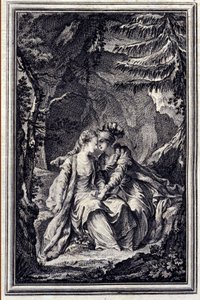 Snoubenka krále Garbe - v „“ Příběhy a povídky ve verších““ od Jean La Fontaine. 1776. Ilustrace P. P. Choffard. od Pierre Philippe Choffard