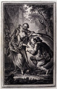 Cuvier - ve "Veršovaných povídkách a příbězích" Jeana La Fontaina. 1776. Ilustrace P.P. Choffard.