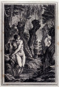 Případ svědomí - v „“ Příběhy a povídky ve verších““ od Jean La Fontaine. 1776. Ilustrace P. P. Choffard.