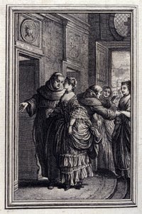 Les Freres de Catalunya - v "" Příběhy a povídky ve verších "" Jean La Fontaine. 1776. Ilustrace P. P. Choffard. od Pierre Philippe Choffard