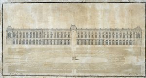 Architektura: „Projekt Place Royale pro Marseille, vnitřní výška“ 1686 (kresba) od Pierre Puget