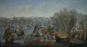 CombateNavalDePalermo16760602PierrePuget1677 od Pierre Puget