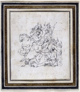 Přípravná kresba Pierra Pugeta (1620-1694) pro „Alexandre a Diogene“ (tuš na papíře, pero) od Pierre Puget