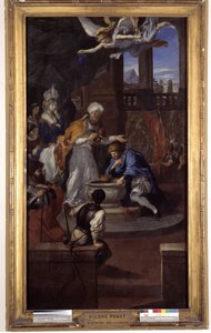 The Bapteme of Clovis I (465-511), 25. prosince 496, Saint Remi, předvečer Remeše (olej na plátně) od Pierre Puget