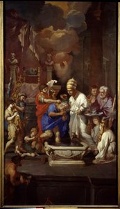 Konstantinův křest (Konstantin I. Veliký, 270-337). Obraz Pierra Pugeta (1620-1694) od Pierre Puget