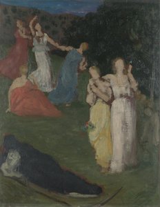 Smrt a dívka, před rokem 1872 od Pierre Puvis de Chavannes