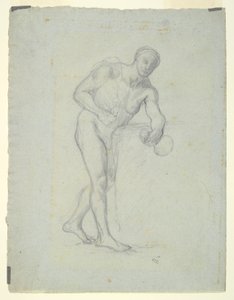 Nahá postava s baňkou od Pierre Puvis de Chavannes