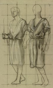 Studie dvou stojících postav od Pierre Puvis de Chavannes