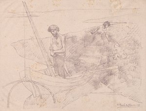 Chudák rybář od Pierre Puvis de Chavannes
