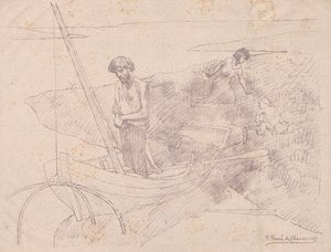 Chudák rybář. od Pierre Puvis de Chavannes