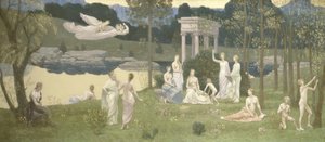 Posvátný háj, milovaný uměním a múzami, 188489. od Pierre Puvis de Chavannes