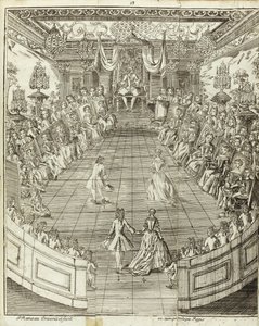 Ilustrace z Tančícího mistra, 1734 od Pierre Rameau