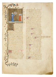Stránka z „Vlastnosti věcí“ od Angličana Bartoloměje ve francouzském překladu Jeana Corbechona, kolem roku 1390