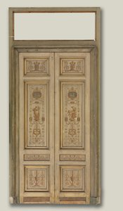 Dvoukřídlé dveře, 1790s.