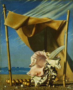 Shell and Drape; Coquillage et Drape, kolem roku 1930 (olej na plátně)