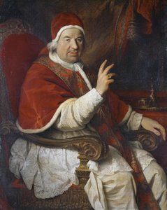Paavi Benedictus XIV:n (1675-1758) muotokuva, Pierre Subleyrasin (1699-1749) maalaus od Pierre Subleyras