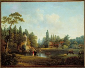 Vesnička Petit Trianon ve Versailles Obraz od Pierra Josepha Wallaerta (1753-1812) 1803 Ne. 0,56x0,72m od Pierre Wallaert