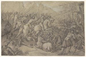 Bitva od Pierre Woeiriot (II) (attributed to)