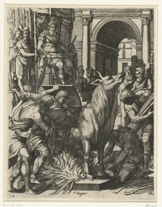 Býk Phalaris od Pierre Woeiriot (II)