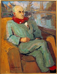 Portrét Maxe Jacoba (1876 - 1944). Obraz Pierra De Belaye (1890-1947), 20. století. Orleans, Musee des Beaux Arts.