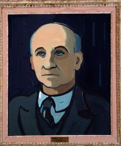 Portrét francouzského básníka Maxe Jacoba (1876-1944) Malba Pierra de Belay (1890-1947) Orleans 20. století. Muzeum výtvarných umění