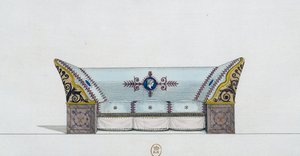 Pohovka, talíř 106, ilustrace z Collection de meubles et objects de gout (Sbírka nábytku a předmětů vkusu)