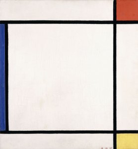 Kompozice III s červenou, žlutou a modrou od Piet Mondrian
