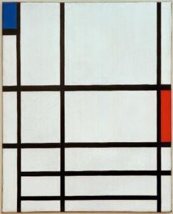 Kompozice v červené, modré a bílé: II od Piet Mondrian