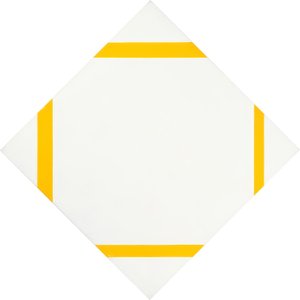 Složení pastilky se čtyřmi žlutými čarami od Piet Mondrian