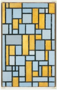 Piet Mondrian (1872-1944), Kompozice v šedé a okrové, 1918 od Piet Mondrian