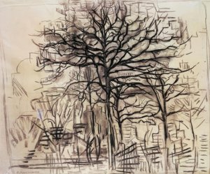 Studium stromů, od Piet Mondrian