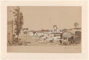 Ruiny Bodegravenu po požáru 31. května 1870 od Piet Schipperus