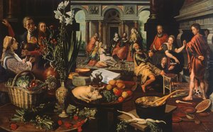Kristus v domě Marty a Marie od Pietera Aertsena (1507 nebo 1508-1575) od Pieter Aertsen