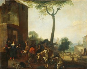 Sklizeň vinné révy od Pieter Bodding van Laer (manner of)