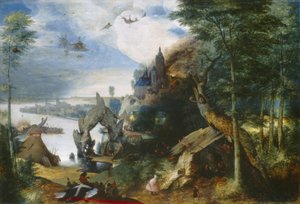 Pokušení sv. Antonína, kolem 1550-75 od Pieter Bruegel the Elder