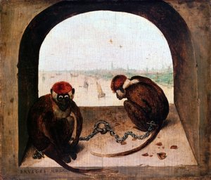 Dvě opice, 1562 od Pieter Bruegel the Elder