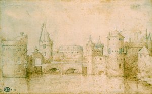 Pohled na starověké opevnění Amsterdamu, Nizozemsko, 1562 od Pieter Bruegel the Elder